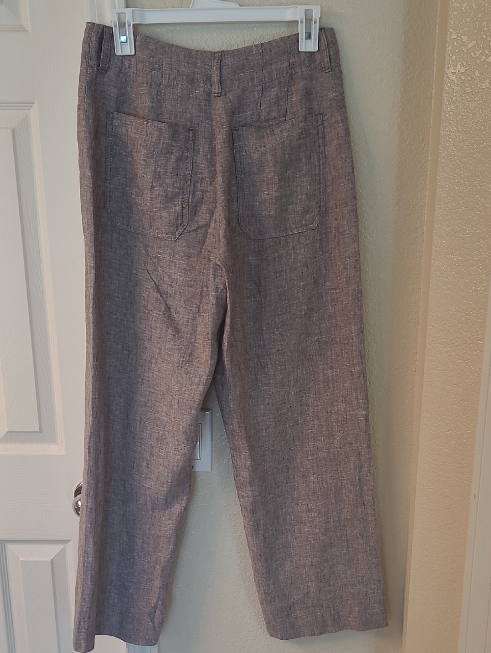 Quince Linen Wide Leg Patch Pocket Pants - Picture 7 of 8
